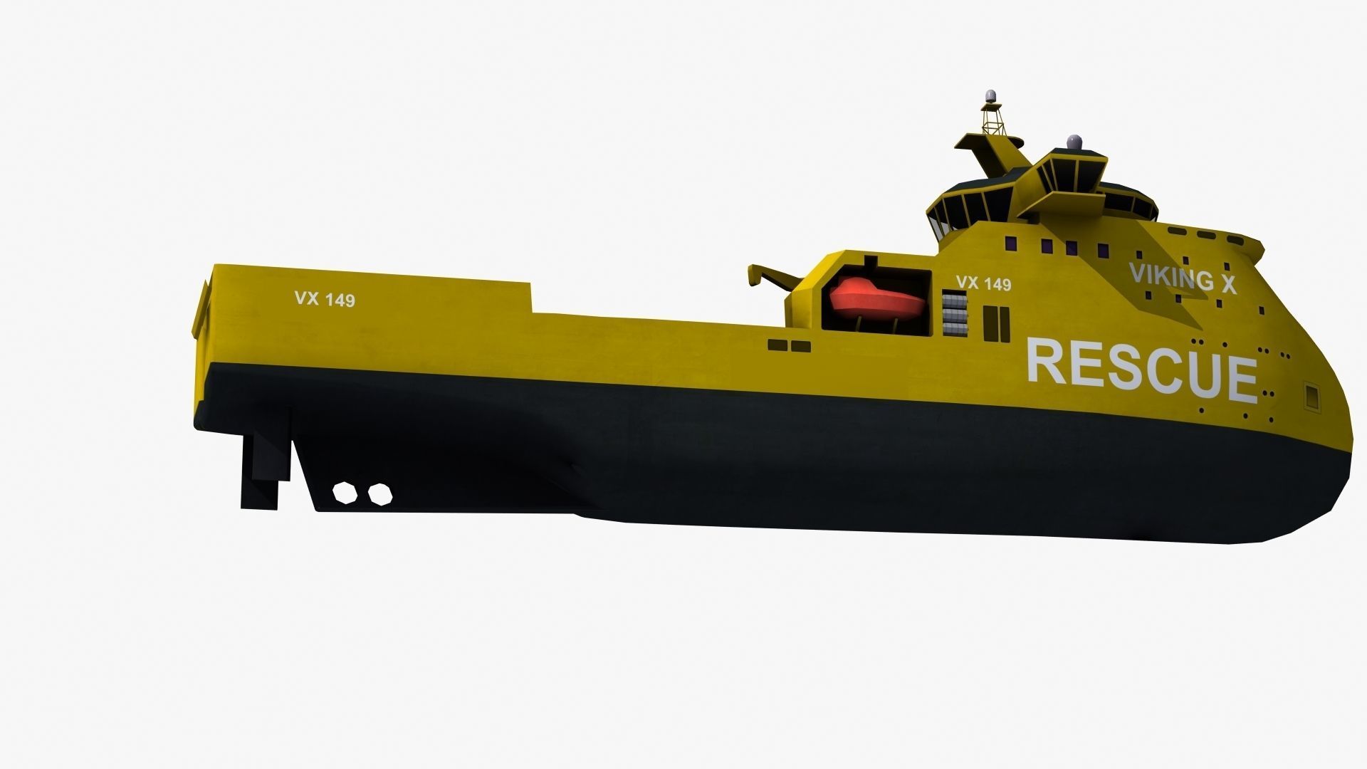 X-Bow Rescue Ship Low-poly 3D model_27