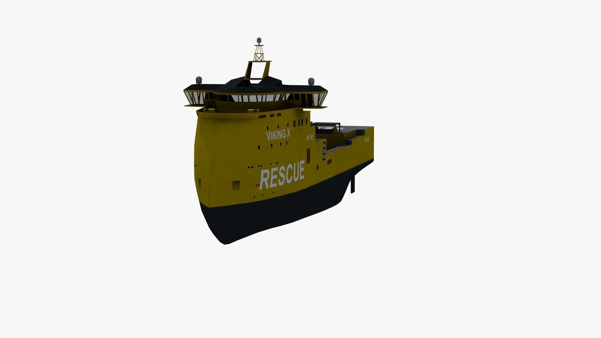 X-Bow Rescue Ship Low-poly 3D model_32
