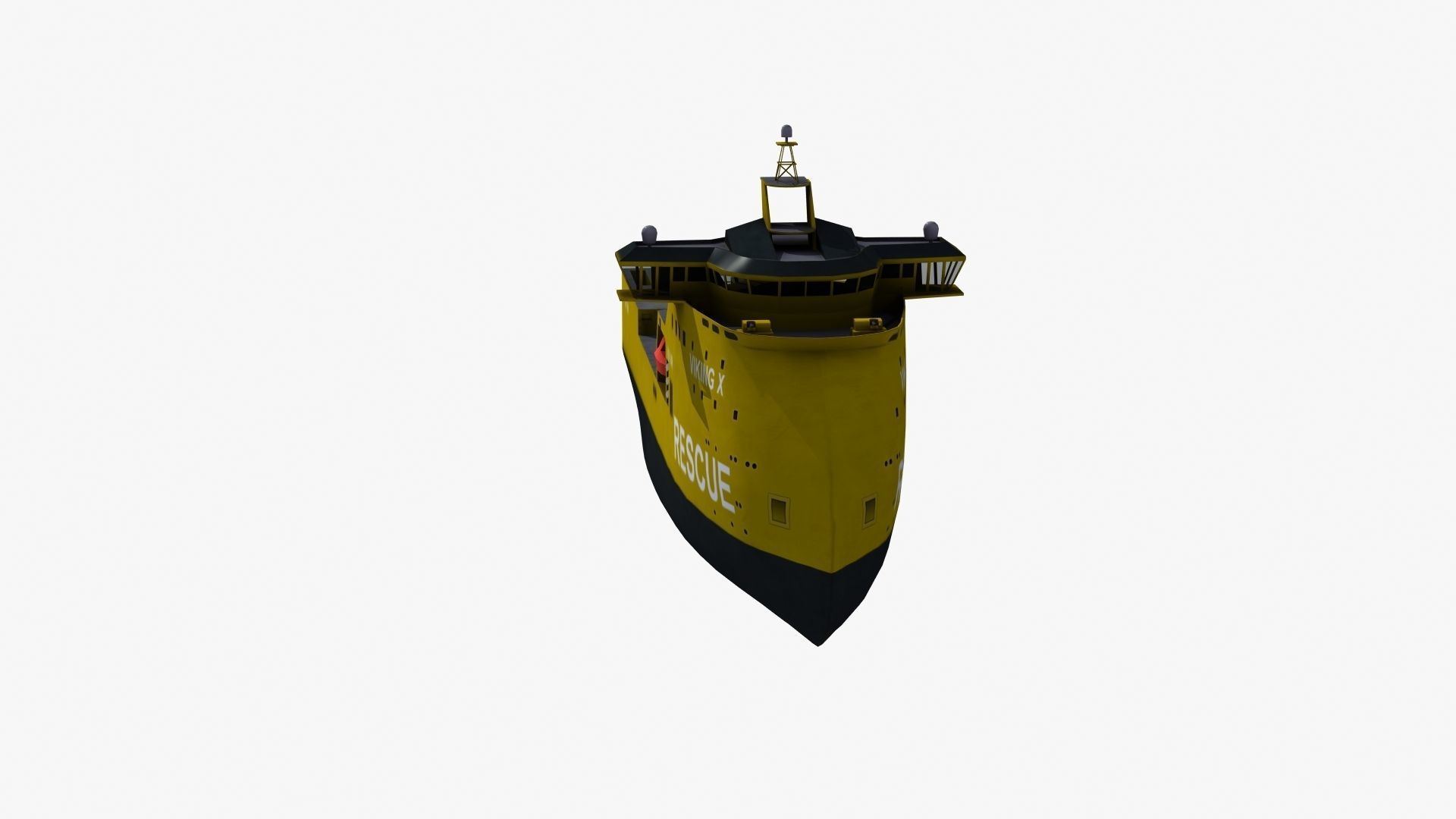 X-Bow Rescue Ship Low-poly 3D model_33