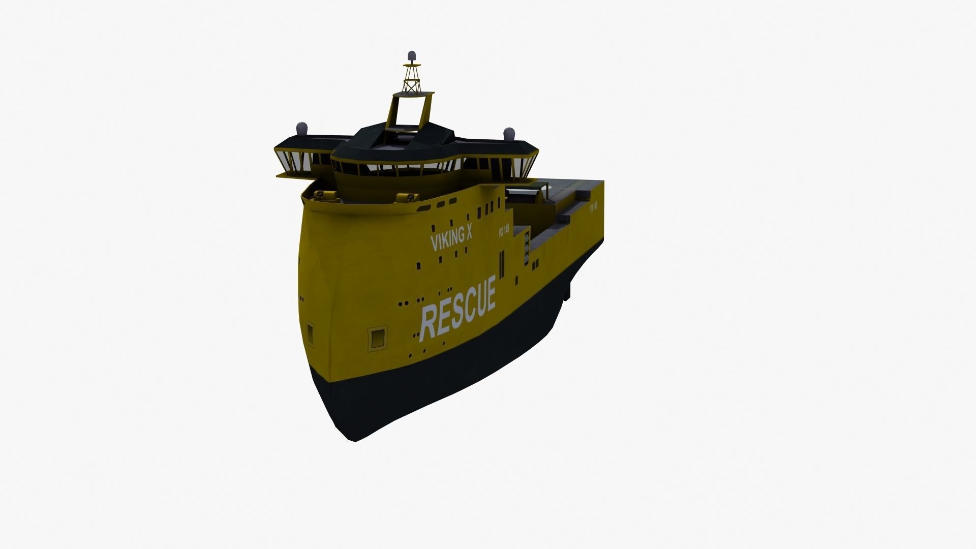 X-Bow Rescue Ship Low-poly 3D model_34