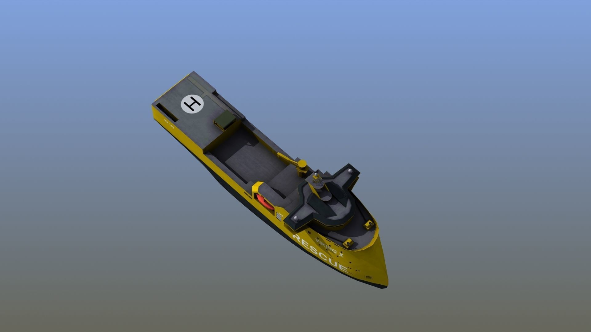 X-Bow Rescue Ship Low-poly 3D model_19