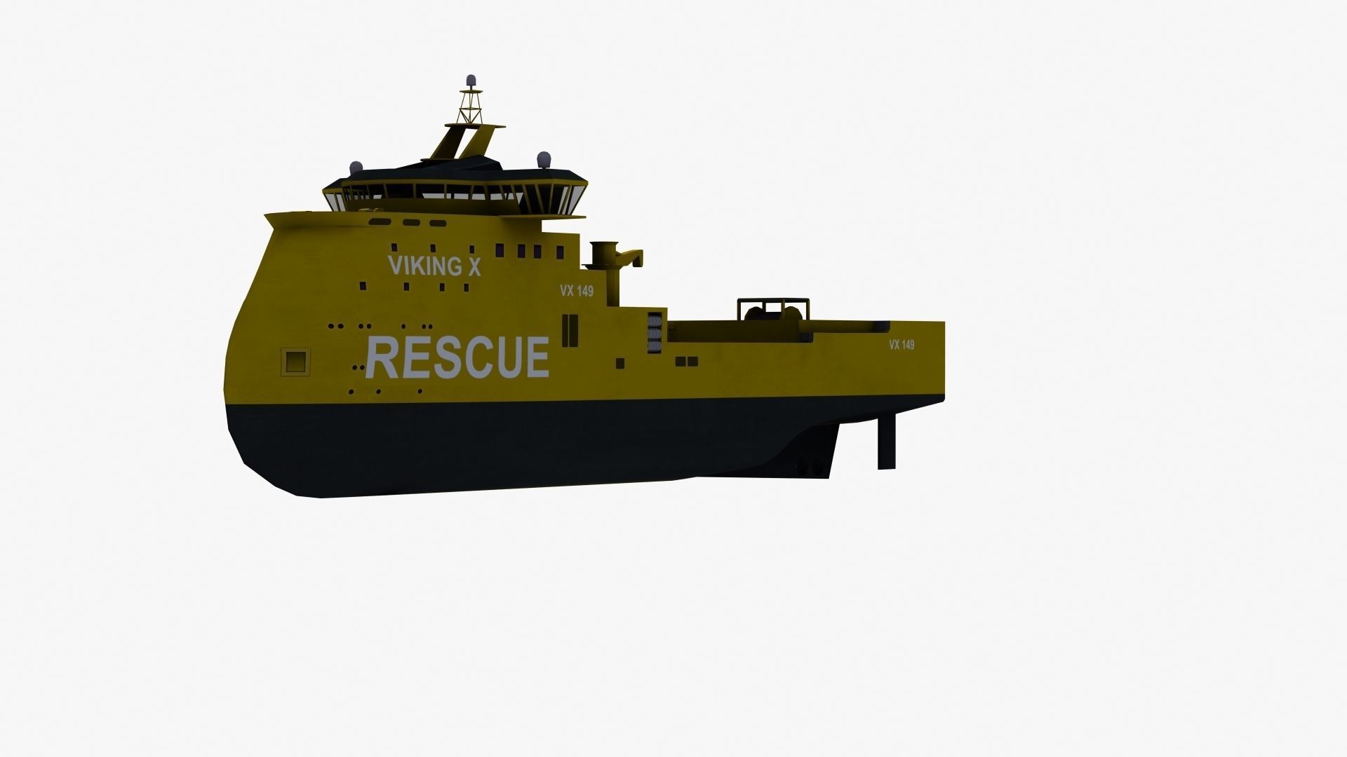 X-Bow Rescue Ship Low-poly 3D model_31