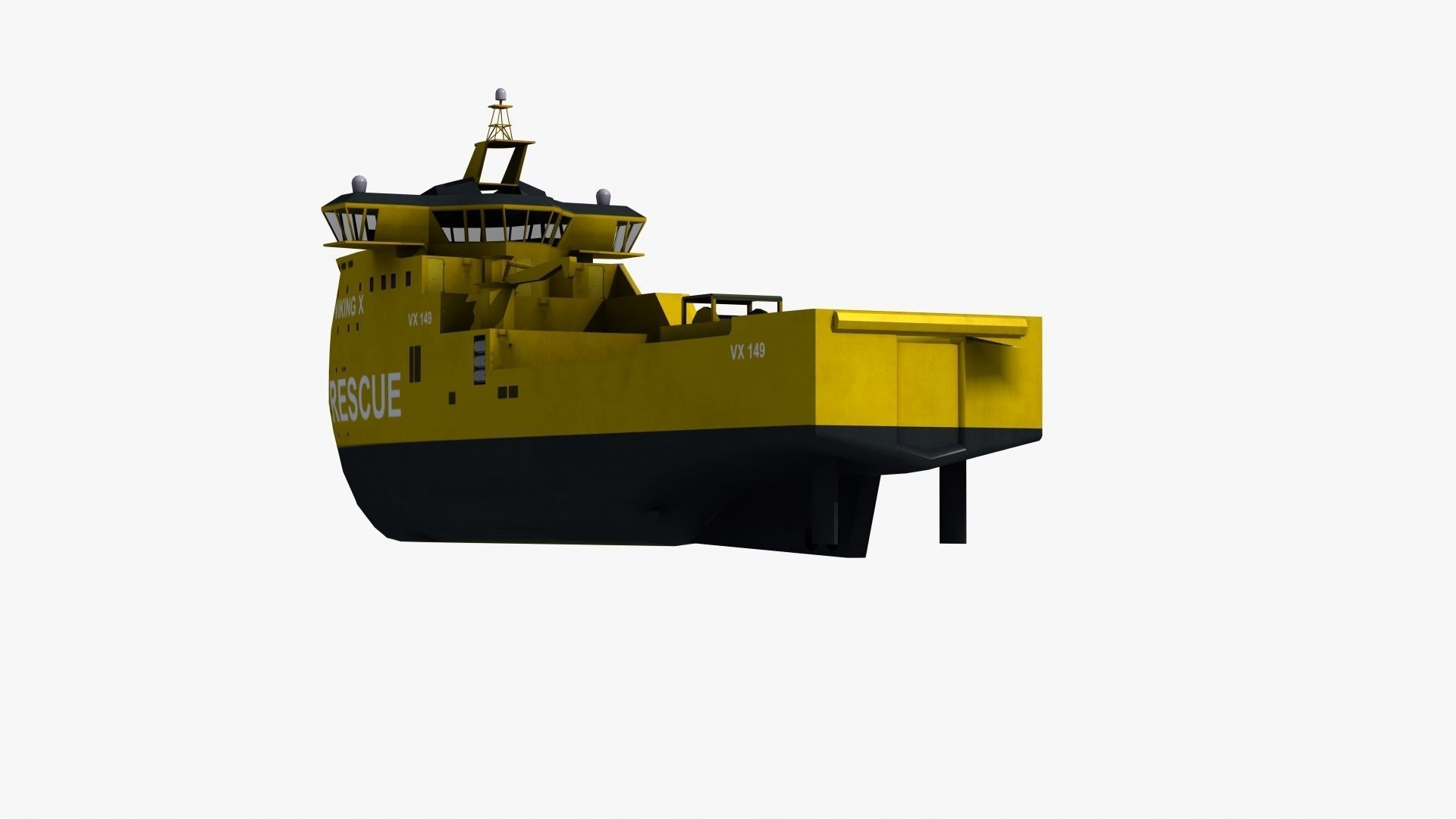 X-Bow Rescue Ship Low-poly 3D model_24