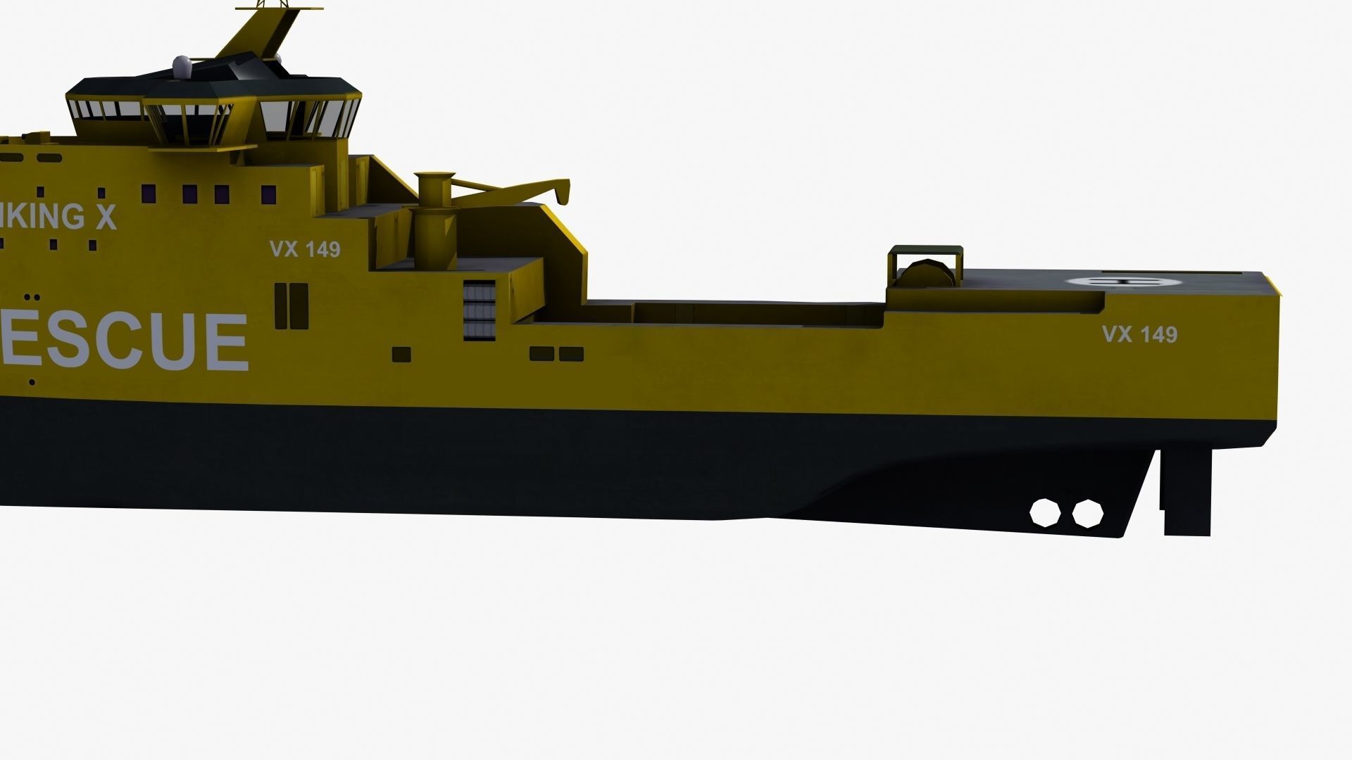 X-Bow Rescue Ship Low-poly 3D model_23