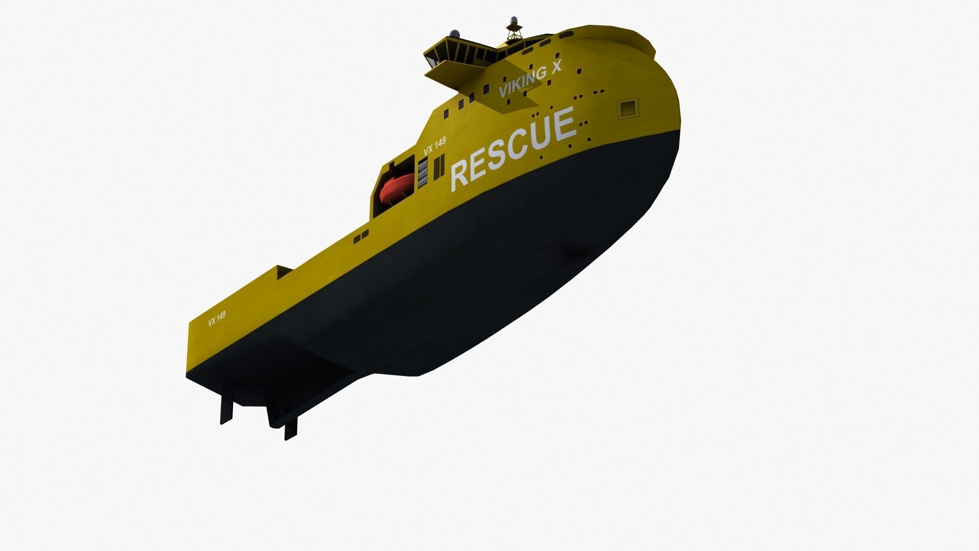 X-Bow Rescue Ship Low-poly 3D model_37