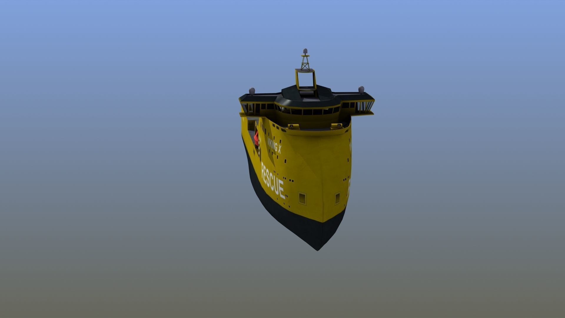 X-Bow Rescue Ship Low-poly 3D model_13
