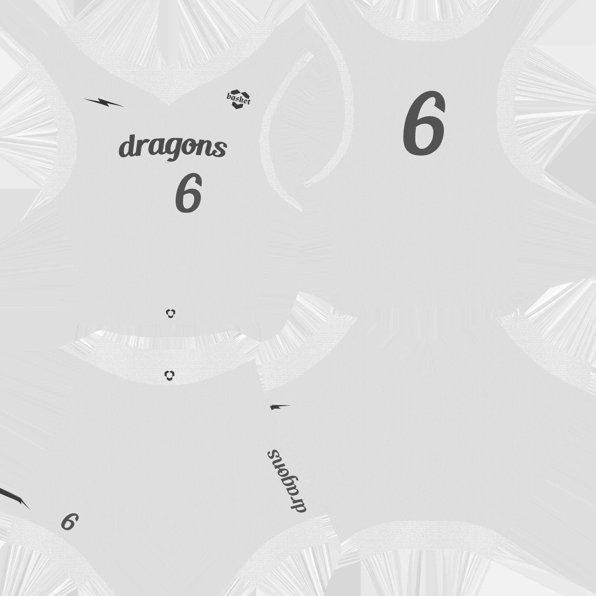 Basketball Fantasy Team Dragons Uniform - Character Design Low-poly 3D model_23