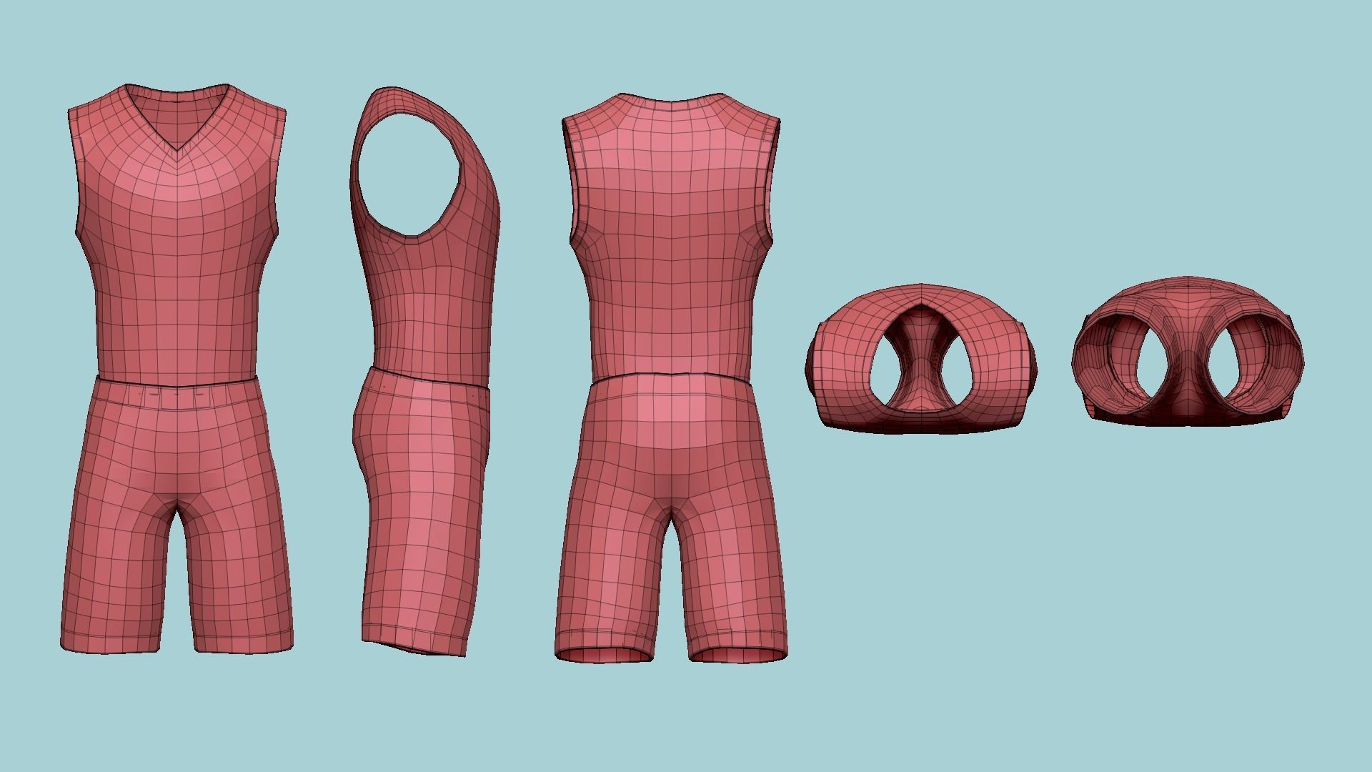 Basketball Fantasy Team Dragons Uniform - Character Design Low-poly 3D model_17