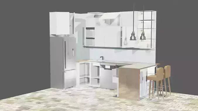 Kuchania refrigerator with glass door