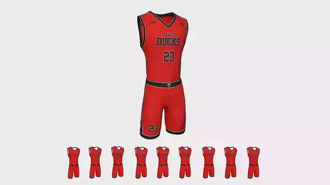 Basketball Fantasy Team The Ducks Uniform - Character Design Low-poly 3D model