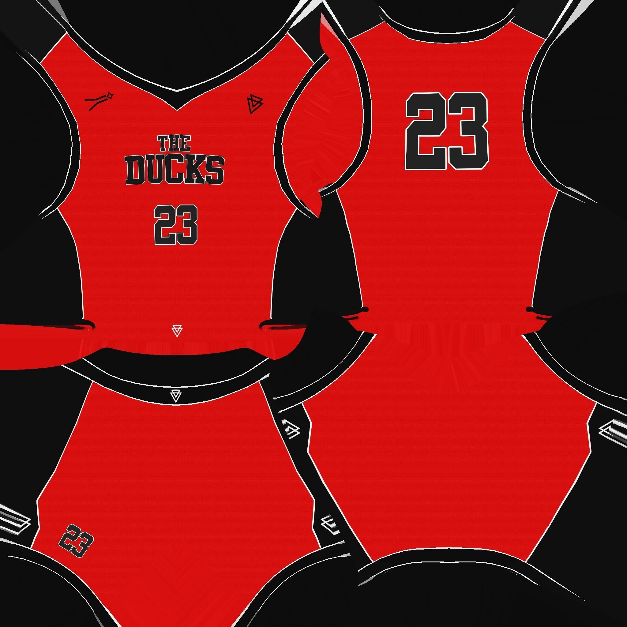 Basketball Fantasy Team The Ducks Uniform - Character Design Low-poly 3D model_23