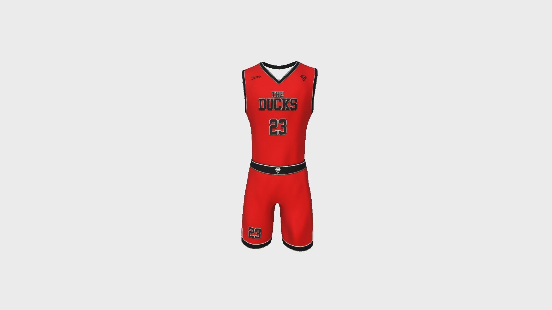 Basketball Fantasy Team The Ducks Uniform - Character Design Low-poly 3D model_4
