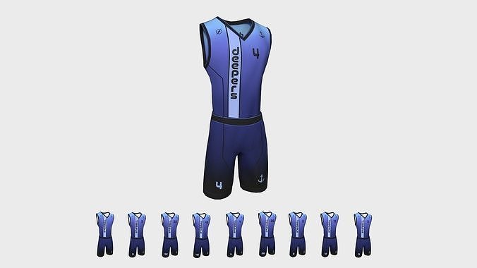 Basketball Fantasy Team Deepers Uniform - Character Design Low-poly 3D model