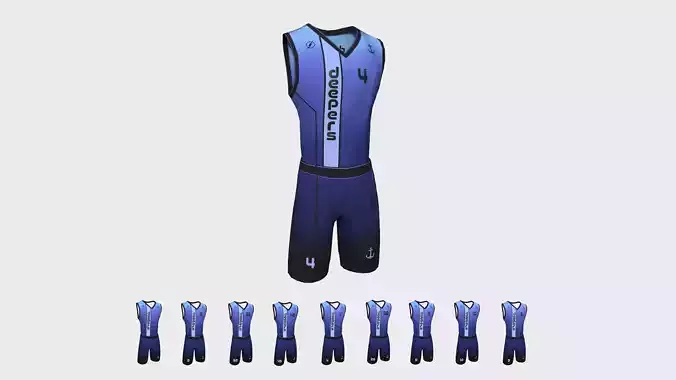 Basketball Fantasy Team Deepers Uniform - Character Design Low-poly 3D model