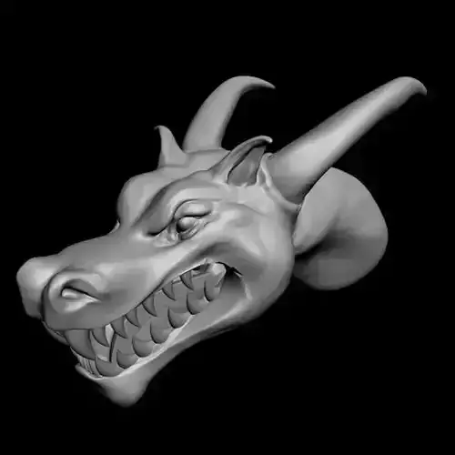 model grey dragon head