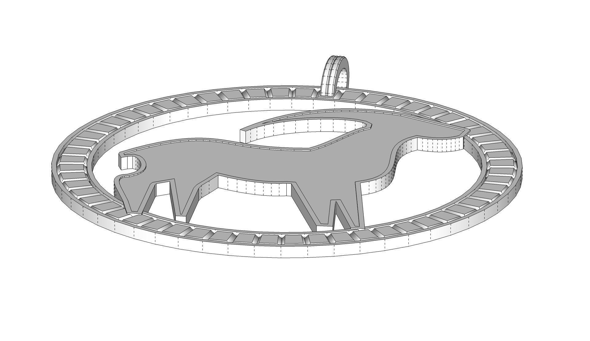 Capricorn Pendant 3D print model_7