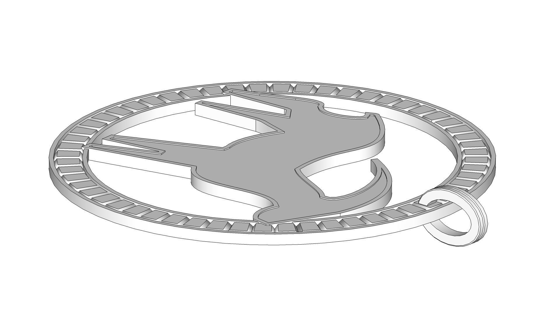 Capricorn Pendant 3D print model_8