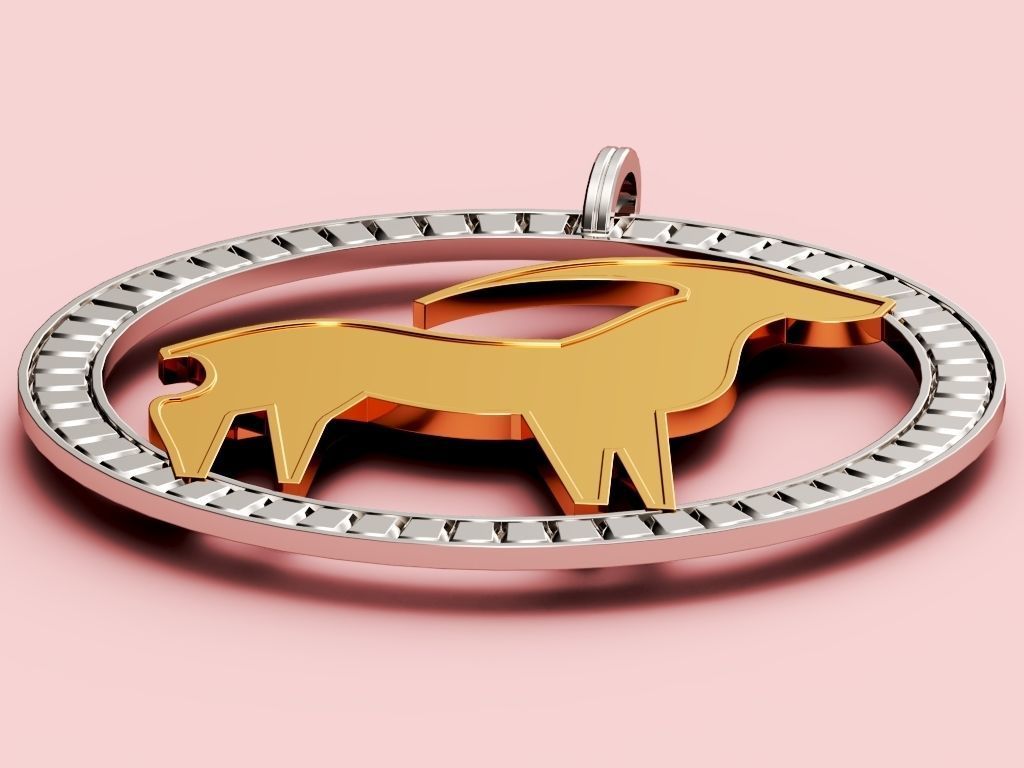 Capricorn Pendant 3D print model_3