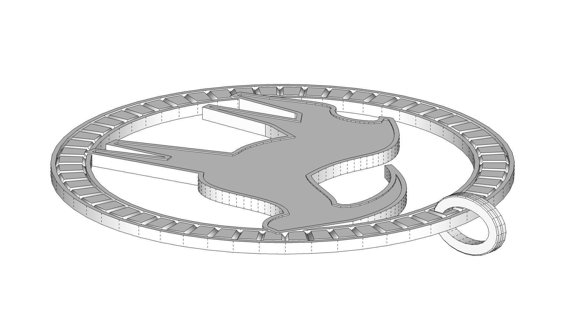 Capricorn Pendant 3D print model_9