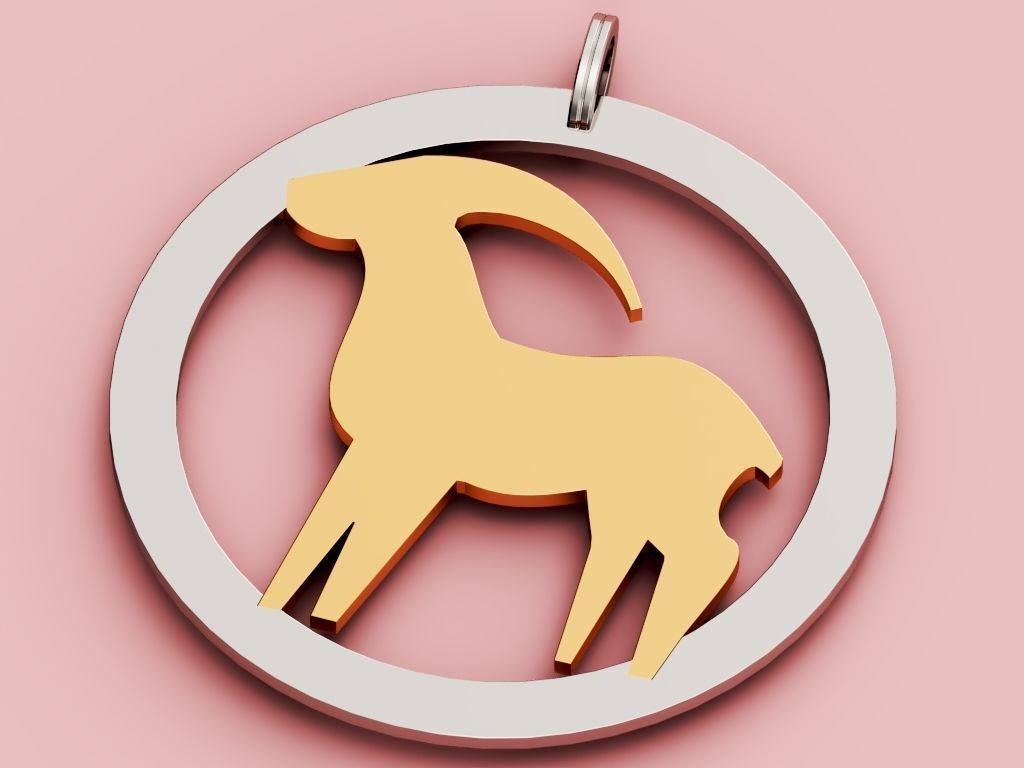 Capricorn Pendant 3D print model_1