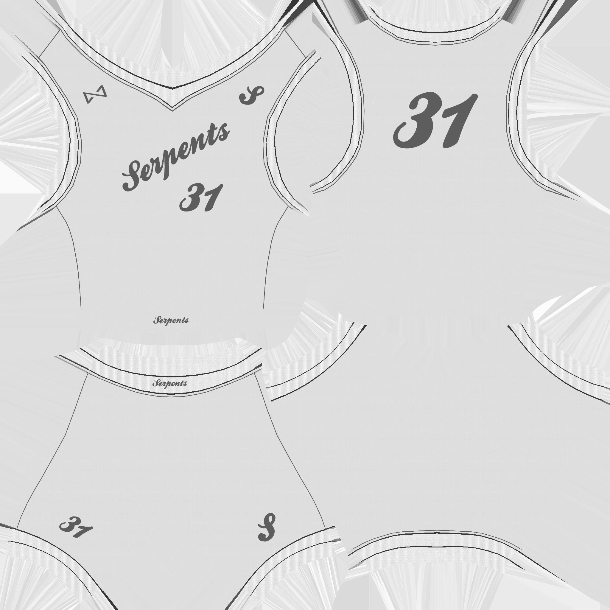 Basketball Fantasy Team Serpents Uniform - Character Design Low-poly 3D model_20