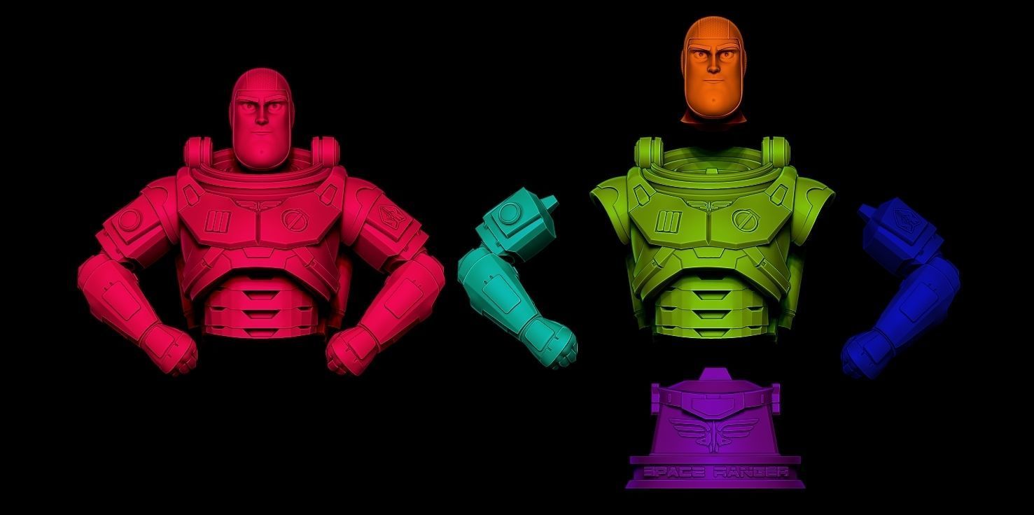 Fan Art Buzz Lightyear - Bust 3D print model_8