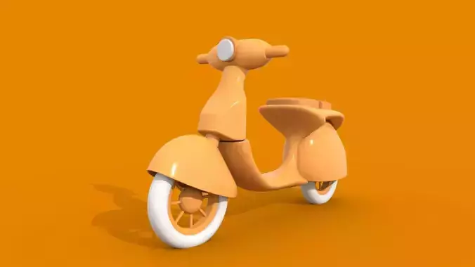 Low Poly Motorbike Rigged