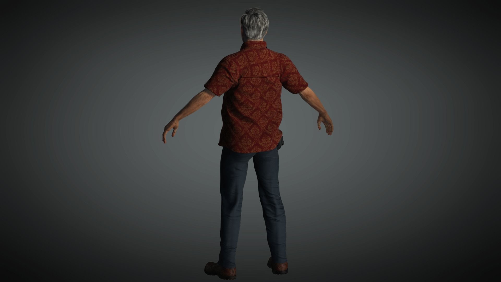 AAA Realistic Male Character 12 Low-poly 3D model_6