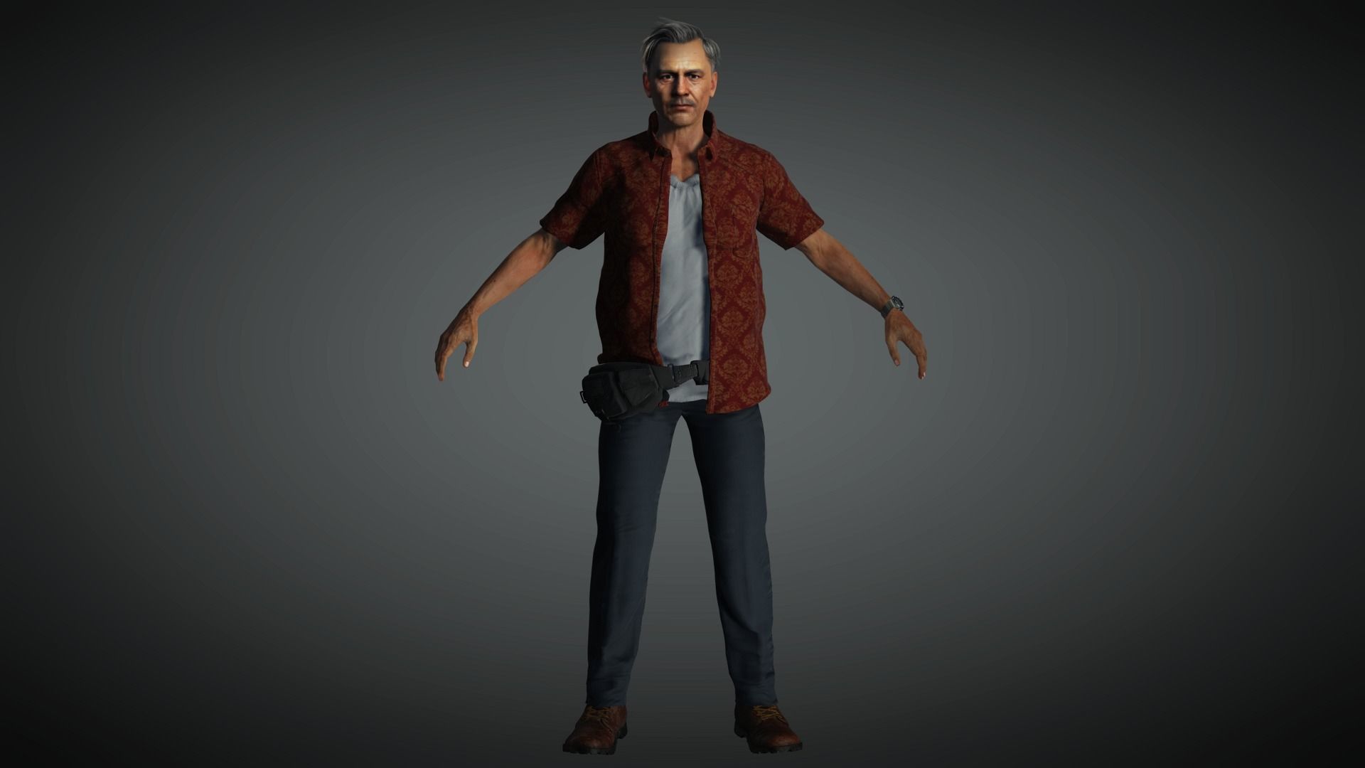 AAA Realistic Male Character 12 Low-poly 3D model_1