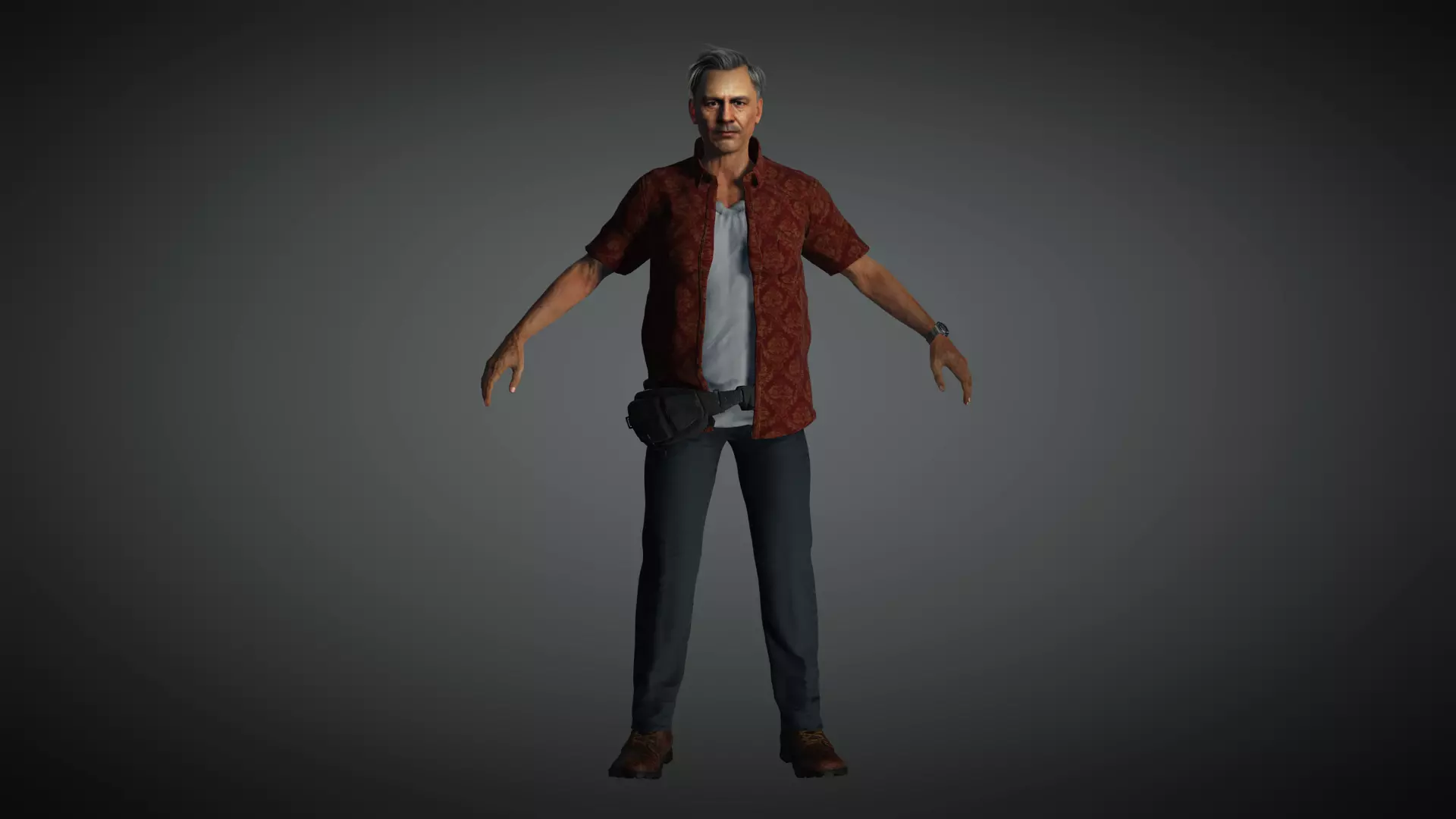 AAA Realistic Male Character 12 Low-poly 3D model_0