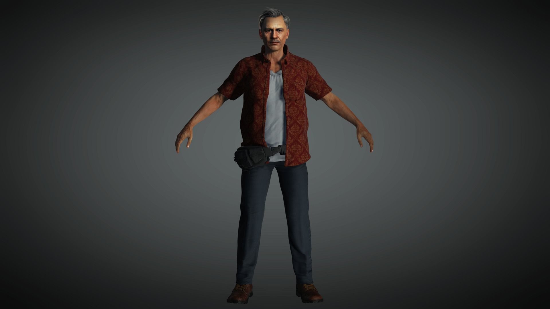 AAA Realistic Male Character 12 Low-poly 3D model_2