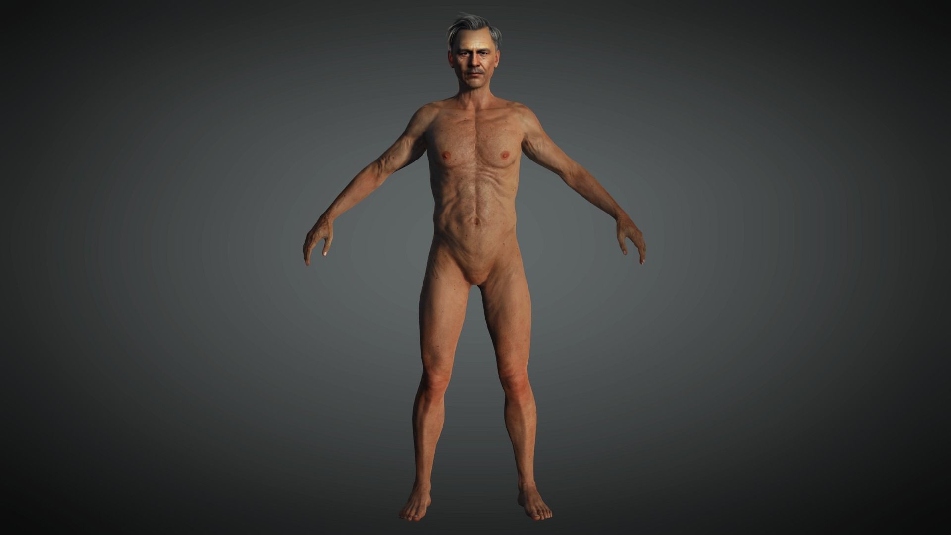 AAA Realistic Male Character 12 Low-poly 3D model_4