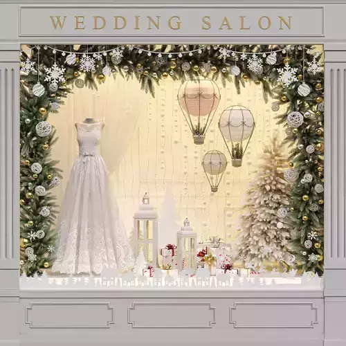 New Year showcase of the wedding salon 3D model