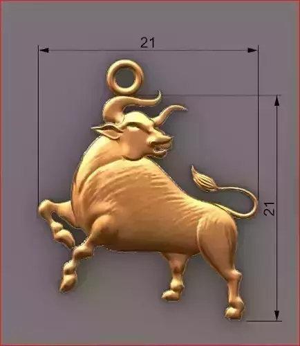 ox pendant zodiac
