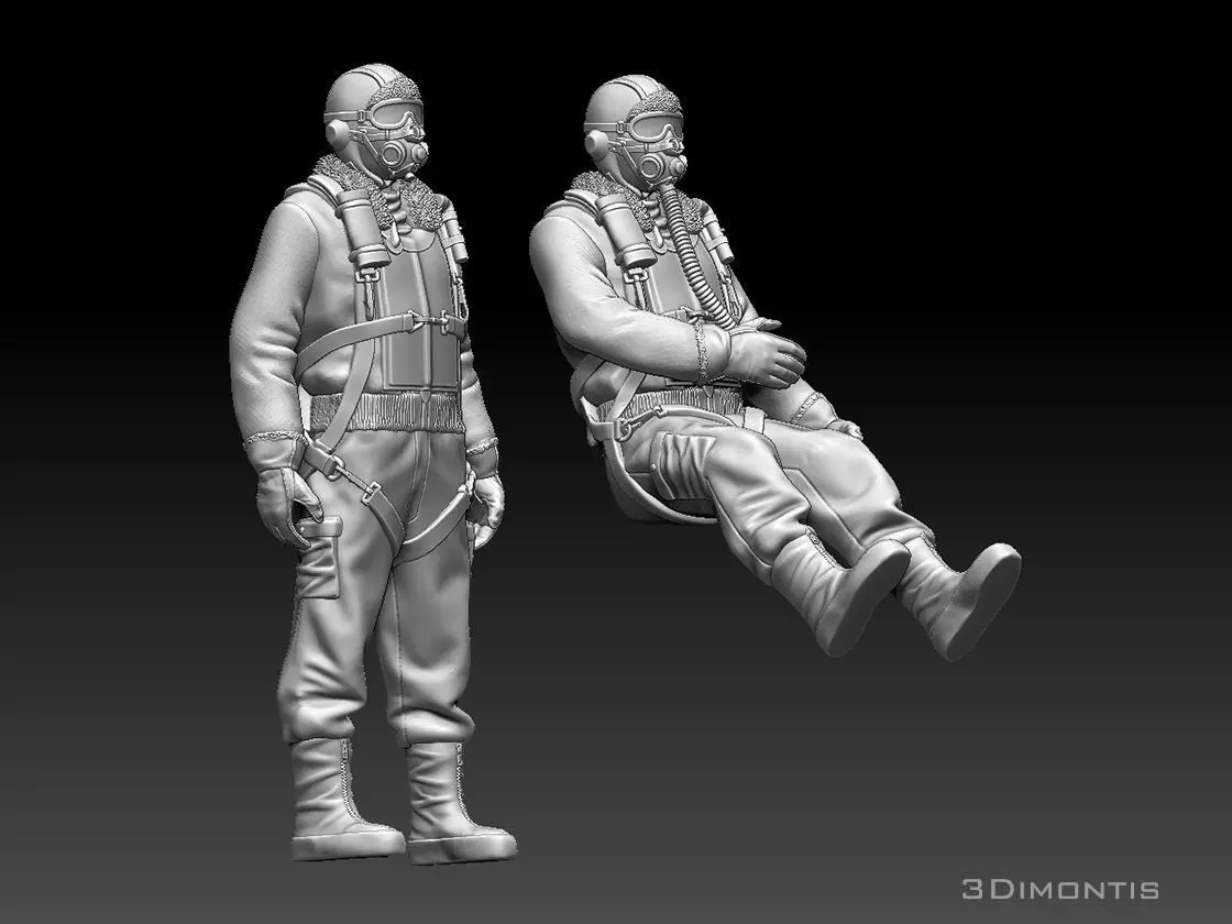 pilot us ww2 3D print model_0