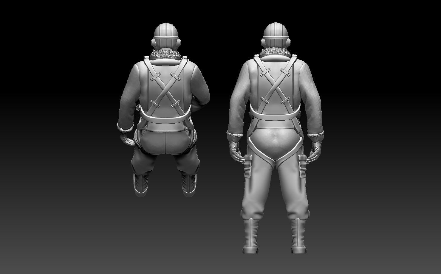 pilot us ww2 3D print model_68