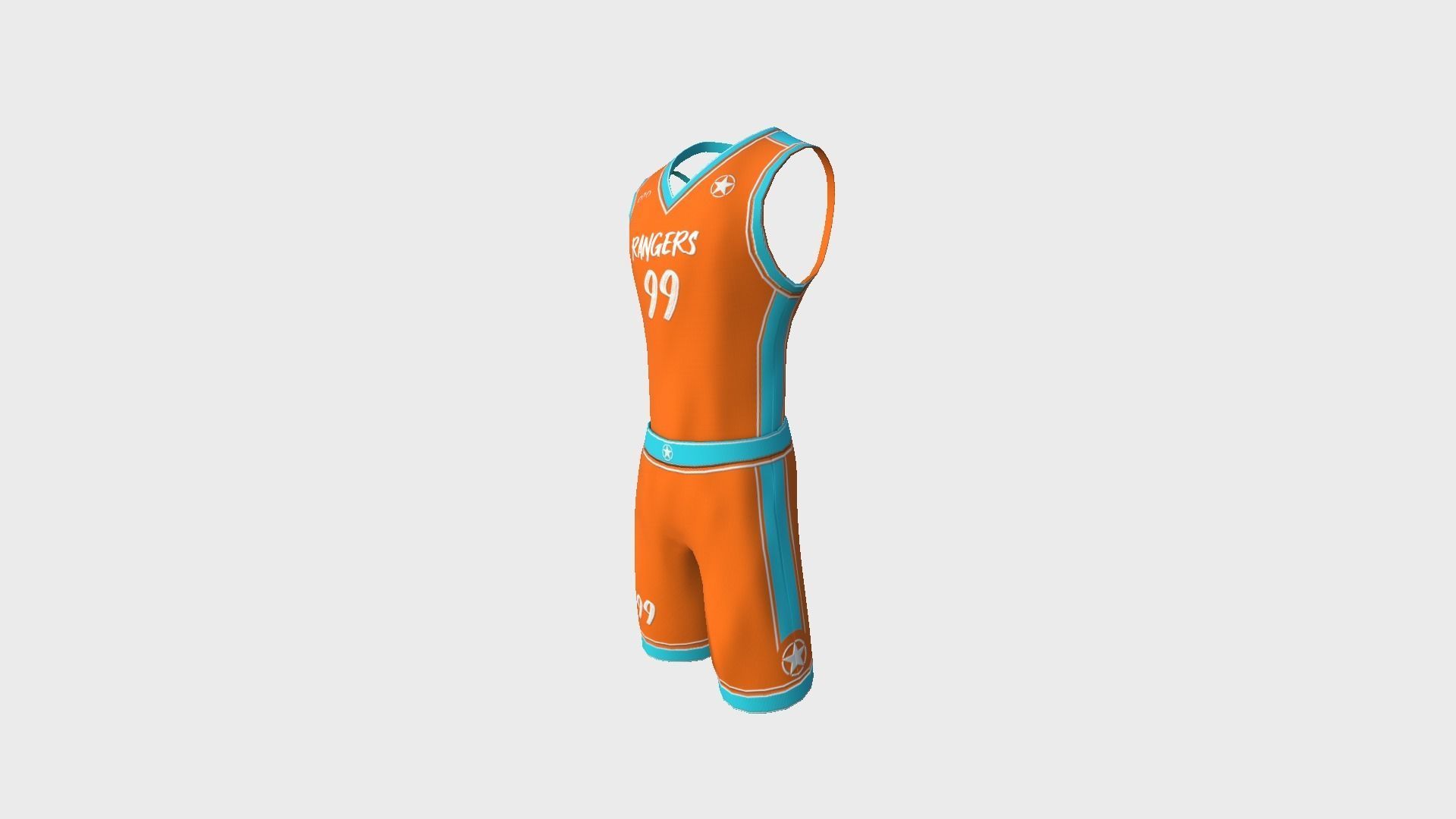 Basketball Fantasy Team Rangers Uniform - Character Design Low-poly 3D model_4