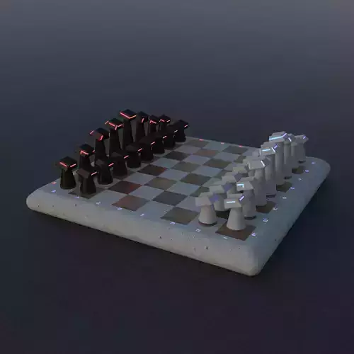 Chess Game Set 3D model