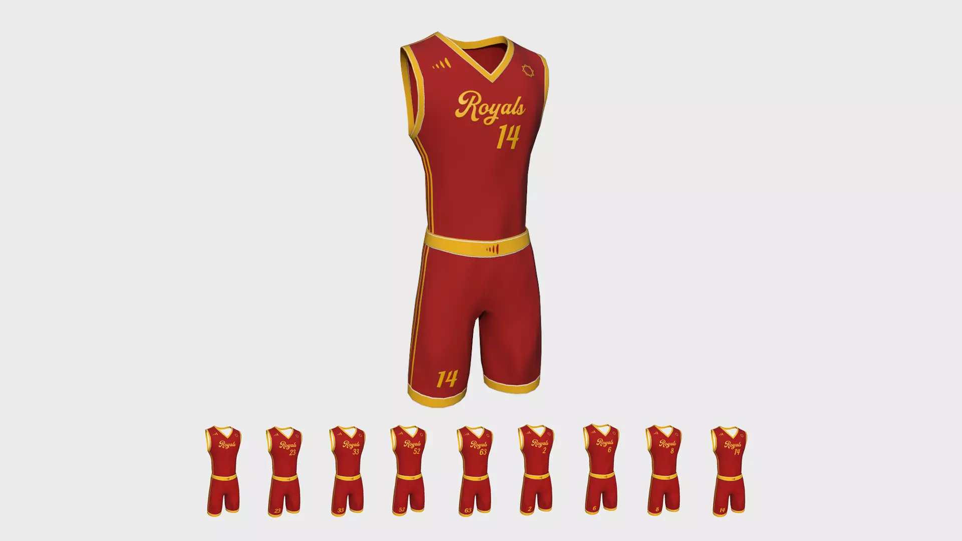 Basketball Fantasy Team Royals - Character Design Low-poly 3D model_0