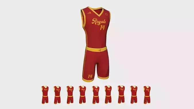 Basketball Fantasy Team Royals - Character Design Low-poly 3D model
