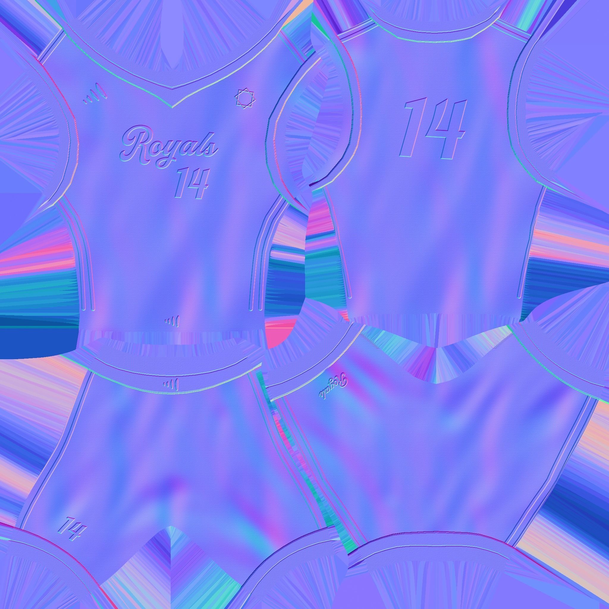 Basketball Fantasy Team Royals - Character Design Low-poly 3D model_21