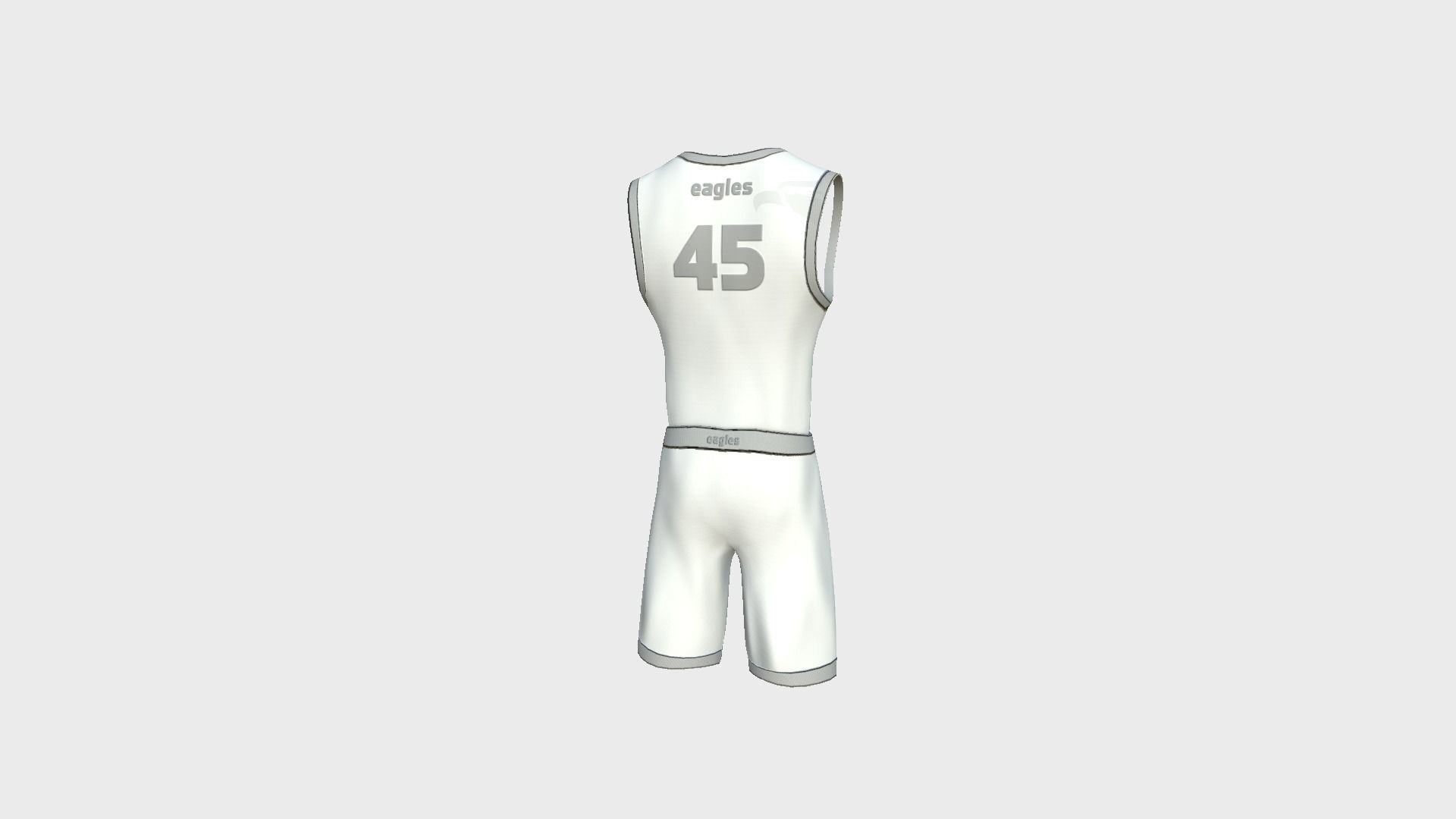 Basketball Fantasy Team Eagles Uniform - Character Design Low-poly 3D model_6