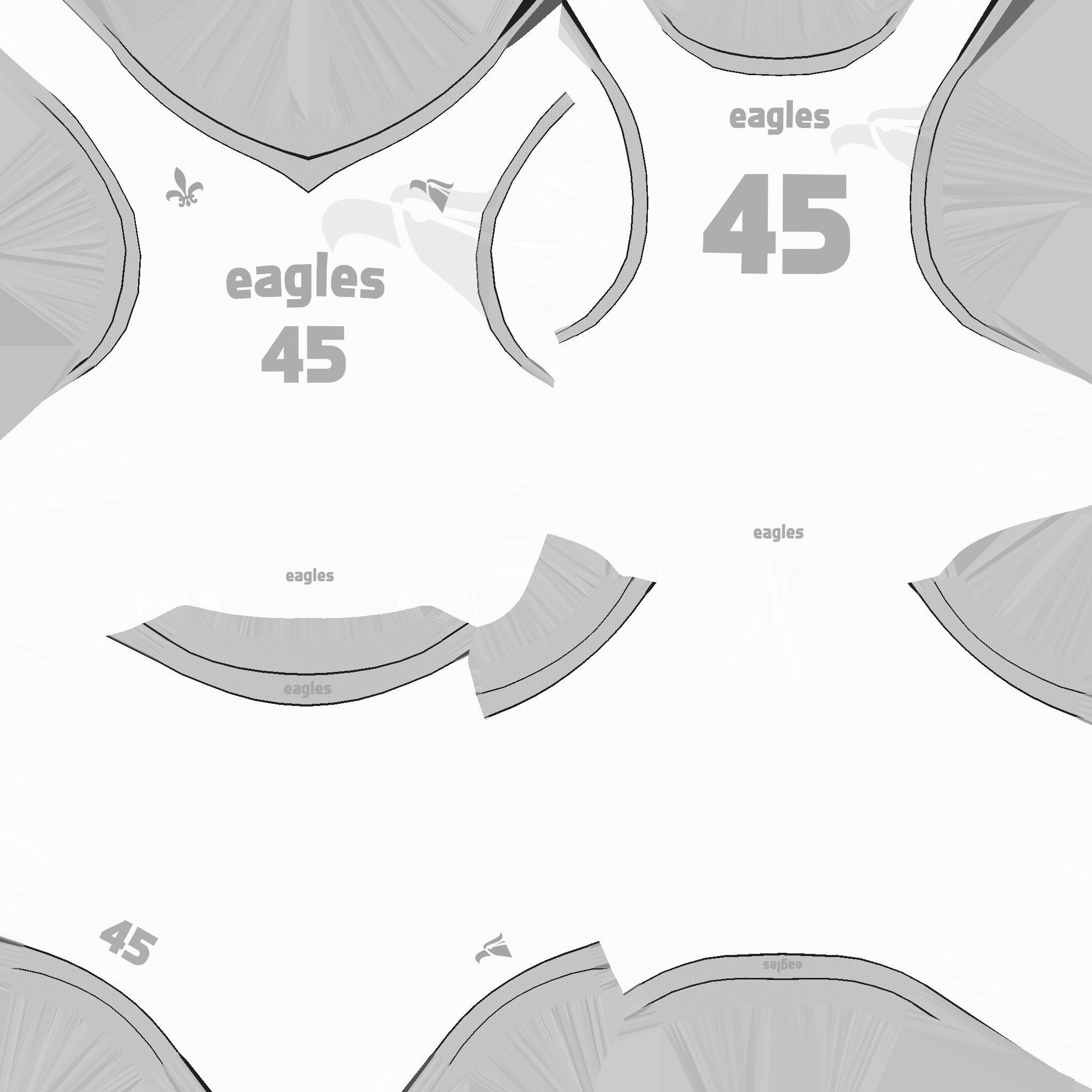 Basketball Fantasy Team Eagles Uniform - Character Design Low-poly 3D model_21