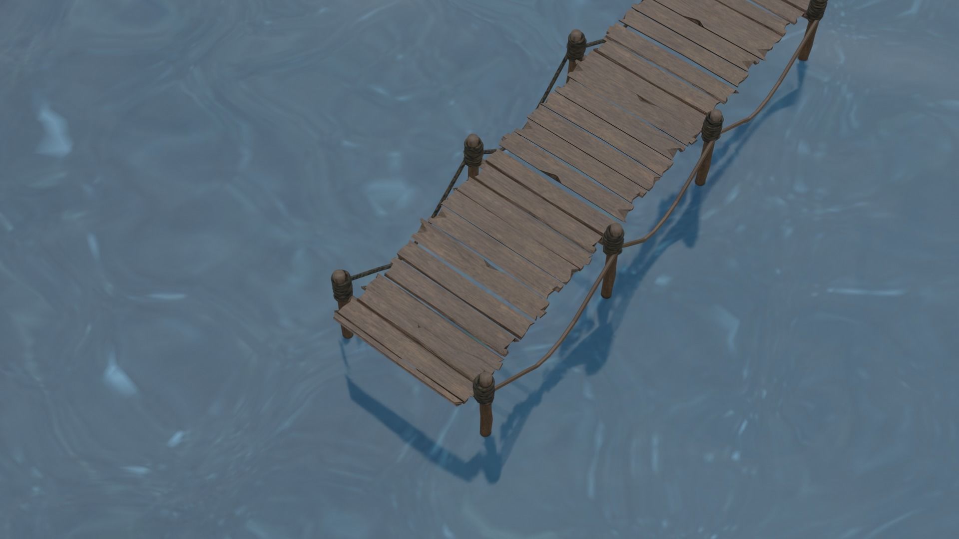 Bridge - Old Bridge - Game Ready - PBR 3D model_4