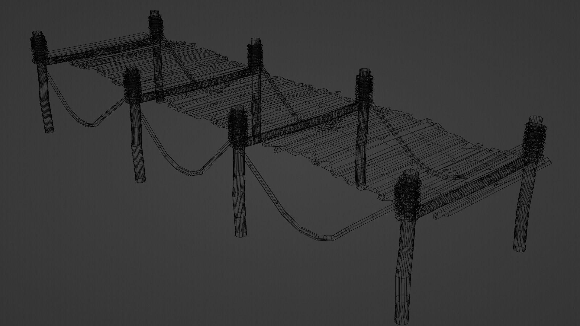 Bridge - Old Bridge - Game Ready - PBR 3D model_9