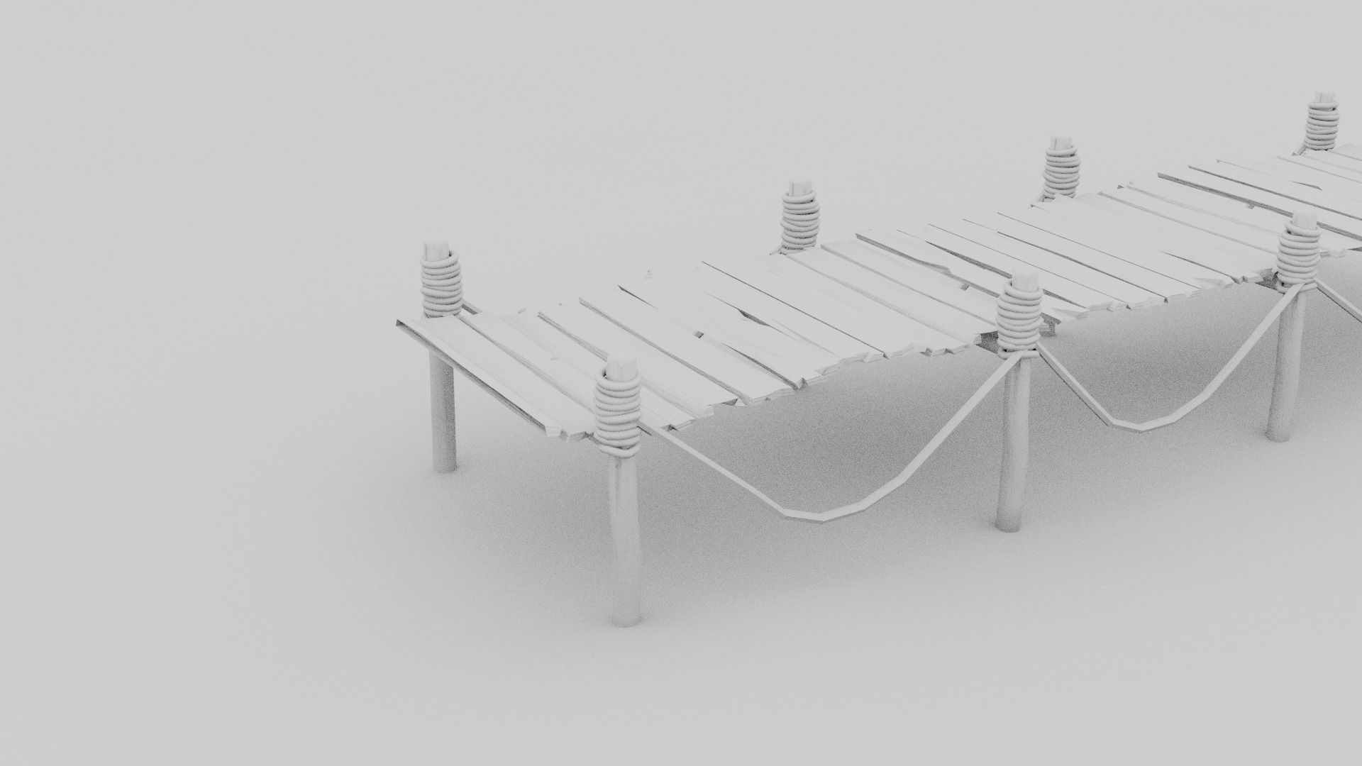 Bridge - Old Bridge - Game Ready - PBR 3D model_12