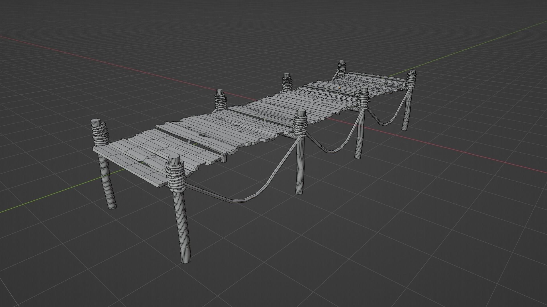 Bridge - Old Bridge - Game Ready - PBR 3D model_14