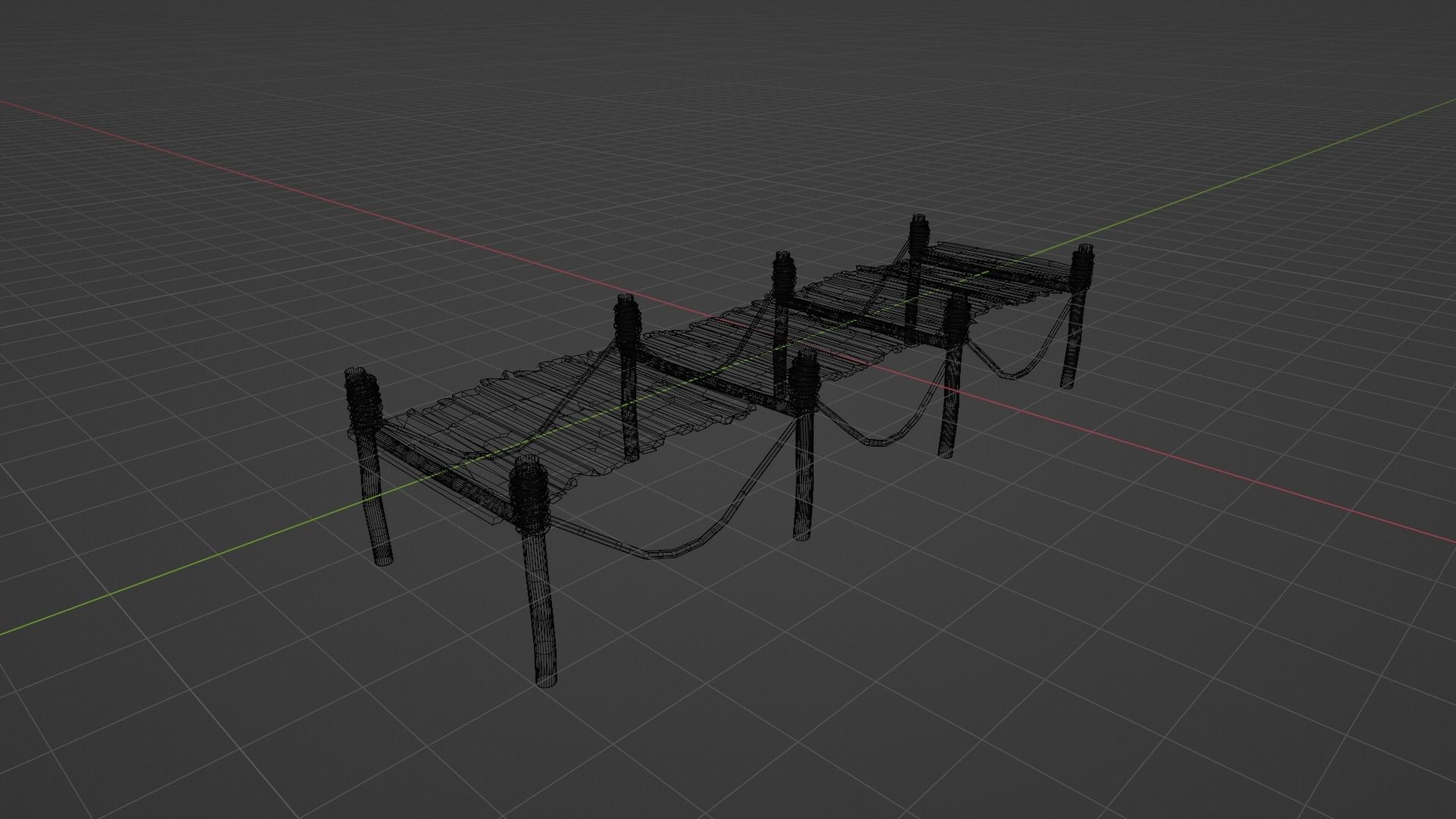 Bridge - Old Bridge - Game Ready - PBR 3D model_11