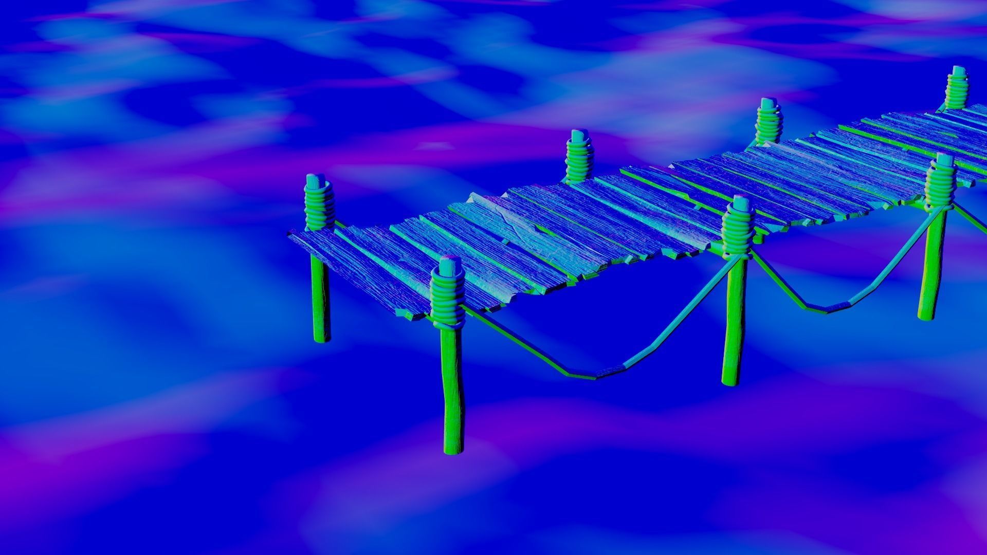 Bridge - Old Bridge - Game Ready - PBR 3D model_10