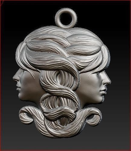 twin pendant 3D print model